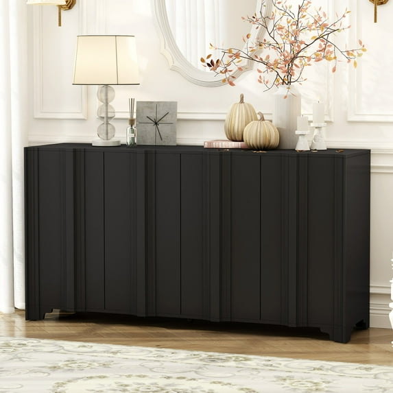 RONSHIN Exquisite Four-Door Sideboard with Pine Veneer - Stylish Home Decor