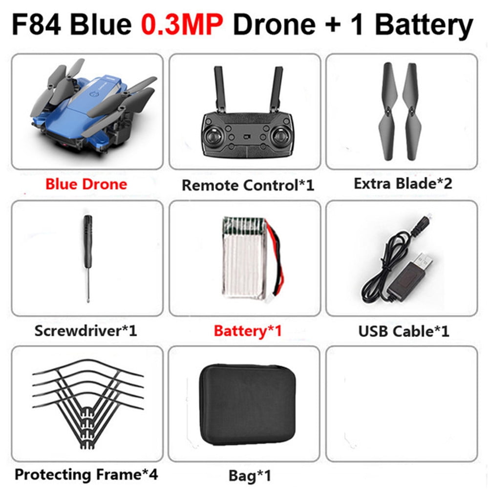 RONSHIN F84 Quadcopter Wireless RC Drone With 4K 5MP 0.3MP HD Camera WiFi FPV Helicopter Foldable Airplane For Children Gift Toy Walmart