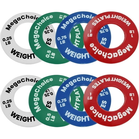 RONSHIN Fractional Weight Plates Set of 8 (0.25LB/0.5LB/0.75LB/1LB) - Micro Barbell Plates for Strength Training & Progressive Overload - Compatible with 2" Bars