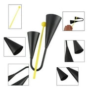 RONSHIN OF Agogo Bell Two Tone Traditional Handheld Percussion Instrument With Stick For Family Gathering Birthday Christmas Party