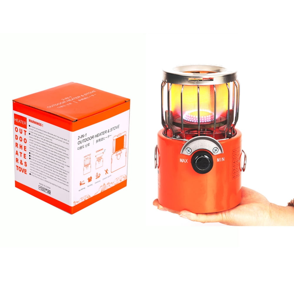 RONSHIN Outdoor Camping Mini Heater Stove Stainless Steel Portable Liquefied Gas Grill Stove Hiking Ice Fishing Equipment