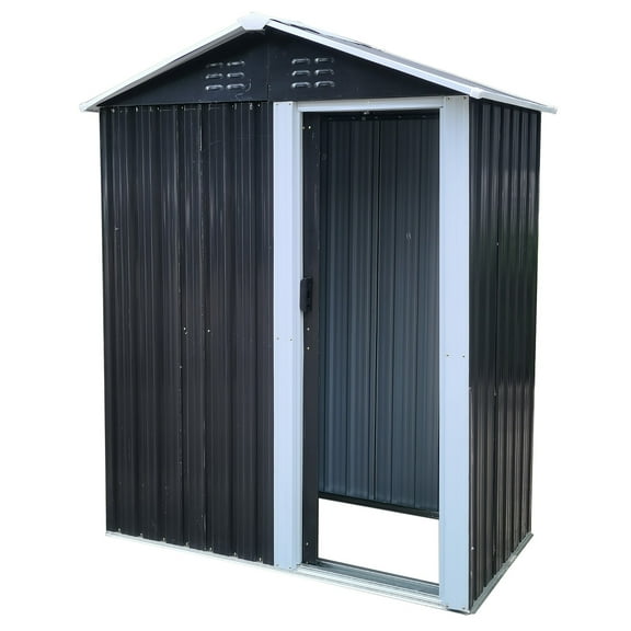 3x5 FT Outdoor Garden Storage Shed, Waterproof Metal Storage Cabinet with Detachable Design, Tool Shed for Yard & Patio