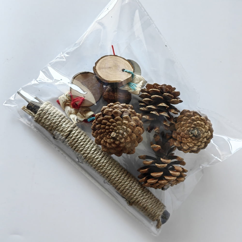 RONSHIN Parrot Natural Wooden Standing Perches Weaving Jute Twine