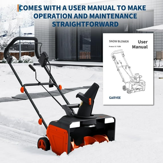 RONSHIN Powerful Electric Snow Blower, 20