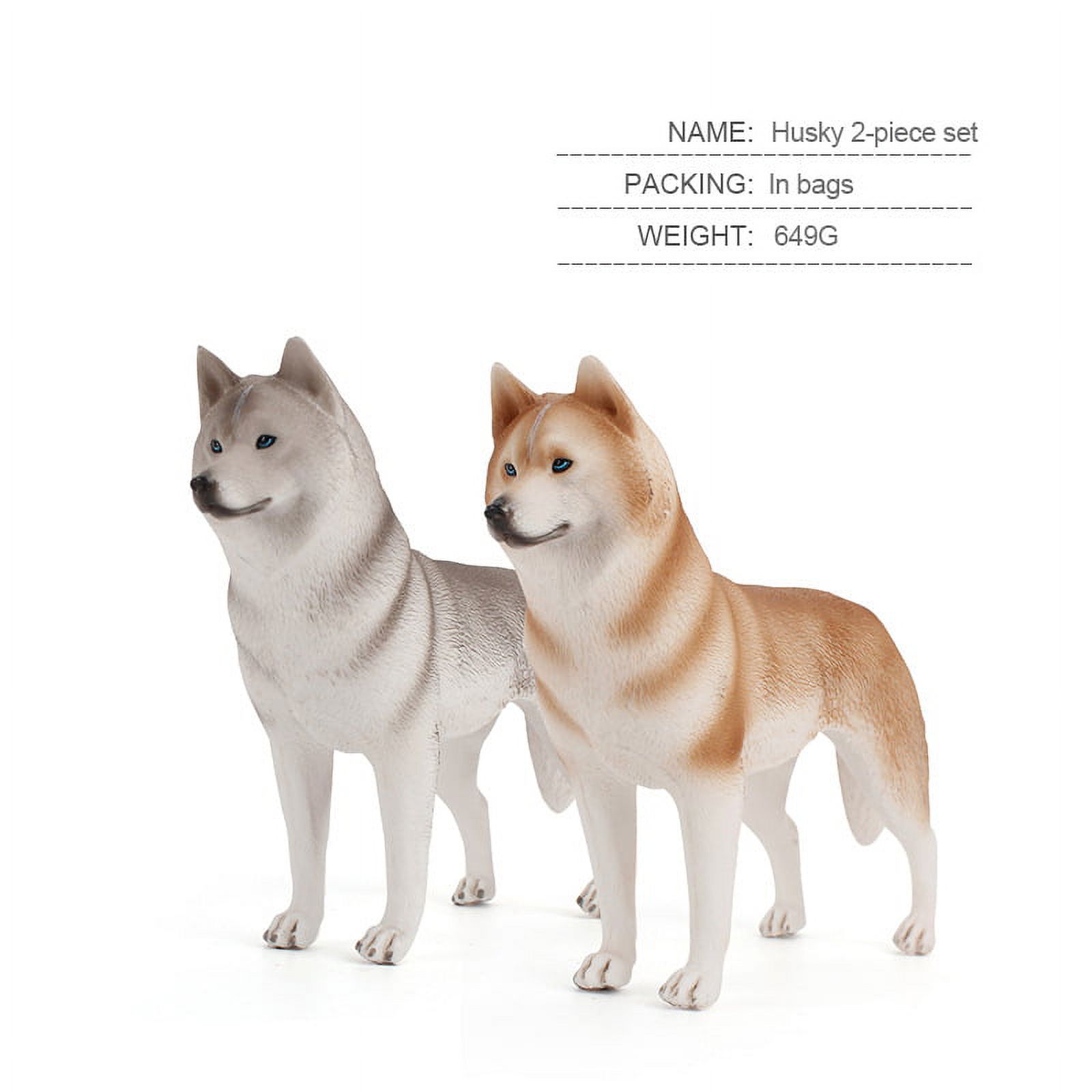 RONSHIN Simulation Pet Dog Model Figurines Cute Lifelike Husky Action  Figures Cognitive Toys For Children Gifts Collection