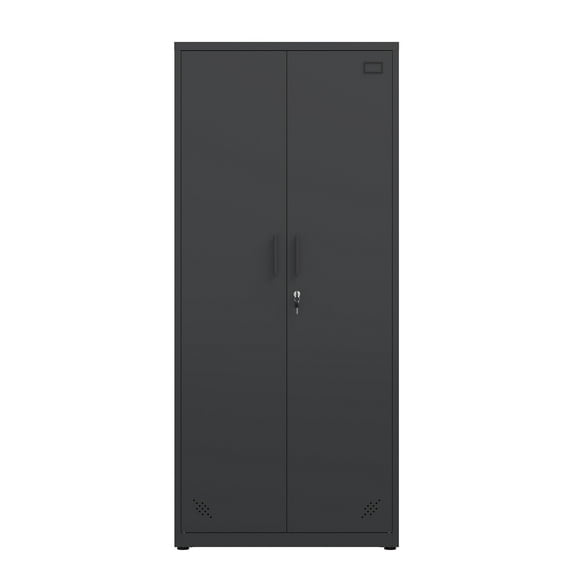 RONSHIN Storage Cabinet Metal Storage Chest with 2 Doors 4 Partitions Separate 5 Storage Space Adjustable Shelves Document Cabinet for Living Room Corridor Home Office Warehouses