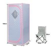 RONSHINE Full Size Portable Sauna Tent With Remote Control, Night Reading Light, Infrared Panels, Foldable Chair, Infrared Foot Pad Foldable Saunas Tent 29.1x29.1x66.5 Inch