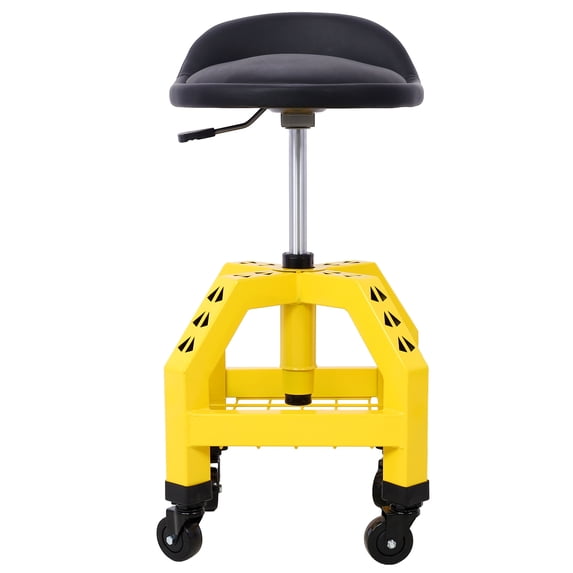 RONSHINE Pneumatic 360 Degree Swivel Stool, Mechanics Rolling Shop Stool With Casters Tool Shelf Storage, 300lbs Max Weight Capacity Heavy Duty Garage Seat For Shop