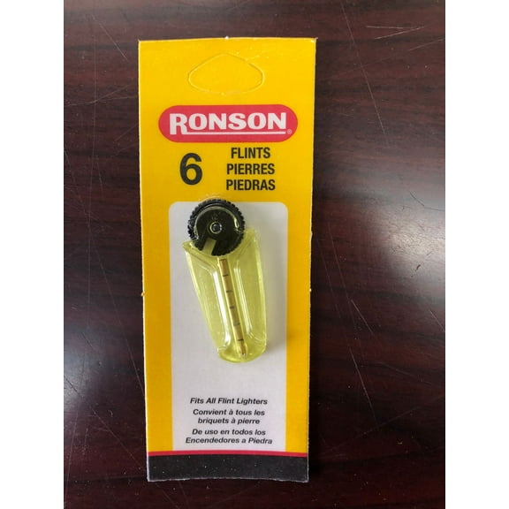 RONSON Flints for Lighters - 6 Flints in 1 Card