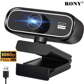 RONY 1080P Webcam with Auto Focus & Built-in Noise Canceling Mic, USB Web Camera for PC Laptop Computer, Video Calling, Streaming & Online Meetings