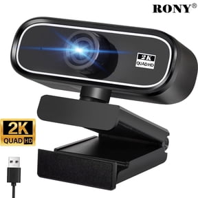 RONY 2K Webcam with Auto Focus & Noise-Canceling Mic: Plug & Play PC Camera for Windows 11/10/8/7, Vista/7/8/10, Mac, Android, Linux