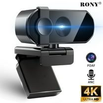 RONY 4K Webcam with Microphone, Plug & Play Computer Camera with Auto Focus and Noise - Cancelling