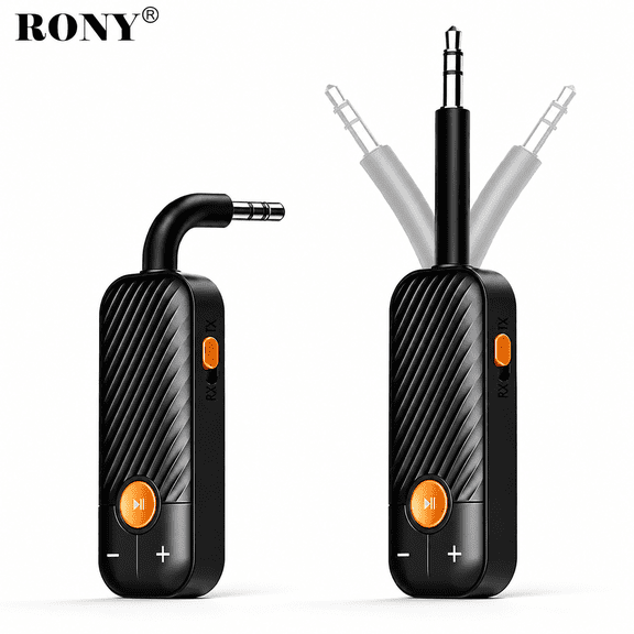 RONY Bluetooth 5.2 Transmitter Receiver, 2-in-1 Wireless 3.5mm Aux Bluetooth Audio Adapter for TV, Car Stereo, Speakers, Home Audio & Headphones