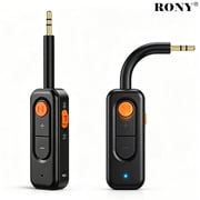 RONY Bluetooth 5.4 Transmitter Receiver 2-in-1 Wireless Bluetooth Adapter: 3.5mm Aux Bluetooth Audio Adapter for TV Airplane Speaker Car Headphone