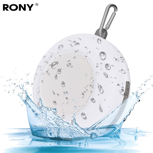 RONY Bluetooth Speaker with Clip Led Lights IP55 Waterproof Wireless