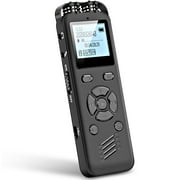 RONY Digital One-Click Voice Activated Recorder - Portable Recording Device with Hifi Dual Mic Noise Reduction Chip - 32GB Dictaphone with Long Battery Life USB Cable Included