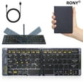 thumbnail image 1 of RONY Foldable Bluetooth keyboard: Rechargable Wireless Bluetooth Keyboard Portable Travel Keyboard for Phone Laptop Mac Desktop, 1 of 11