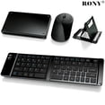 thumbnail image 1 of RONY Foldable Wireless Bluetooth Keyboard & Mouse Combo: Rechargeable Portable Travel Keyboard for Phone Laptop Mac Desktop (Black), 1 of 15