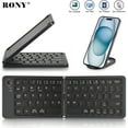 thumbnail image 1 of RONY Foldable Wireless Bluetooth Keyboard: Portable Folding Travel Keyboard for iPhone iPad Mac Android Windows iOS (Black), 1 of 12