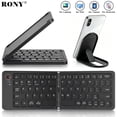 thumbnail image 1 of RONY Foldable Wireless Bluetooth Keyboard: Portable Folding Travel Keyboard for iPhone iPad Mac Android Windows iOS (Black), 1 of 12