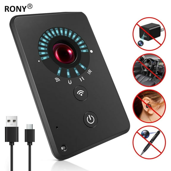 RONY Ultra-thin Anti-Spy Camera Detector: Hidden Camera Detectors Bug Detector GPS Hidden Camera Detector, RF Detector Scanner Device for Hotels Travel Airbnb Car, Anti-Theft Alarm