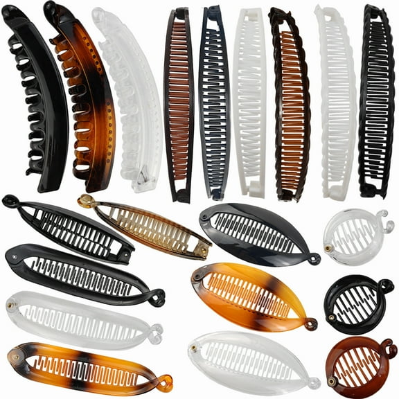 RONYOUNG 20PCS Banana Hair Clips Classic Hair Comb Banana Clips Ponytail Hair Holder for Women Girls, 7 Styles
