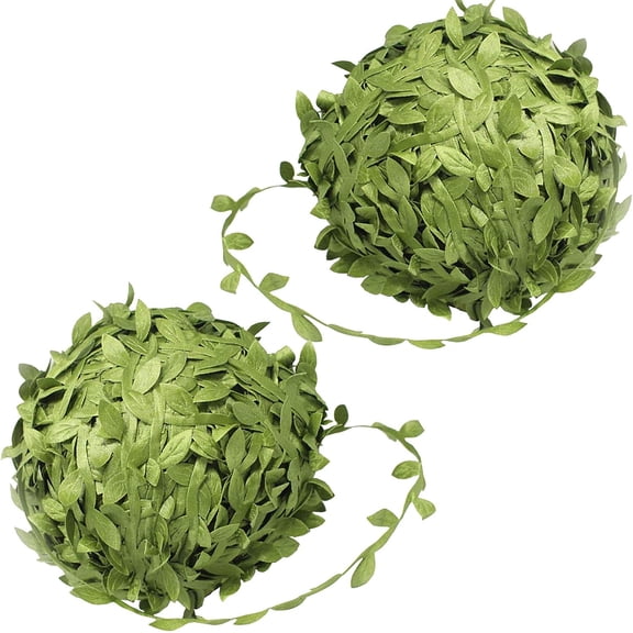 RONYOUNG 2PCS 252 Ft Artificial Vines, Artificial Eucalyptus Leaf Garland DIY Greek Wild Jungle Decorative Botanical Greenery for Home Wall Garden Wedding Party Wreaths (Artificial Vines x2)