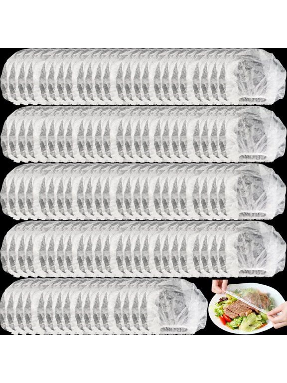 300PCS Fresh Keeping Bags Food Covers Reusable Elastic Food Storage Covers, Plastic Sealing Elastic Stretch Adjustable Bowl Lids, Universal Kitchen Wrap Seal Bags for Cover Food