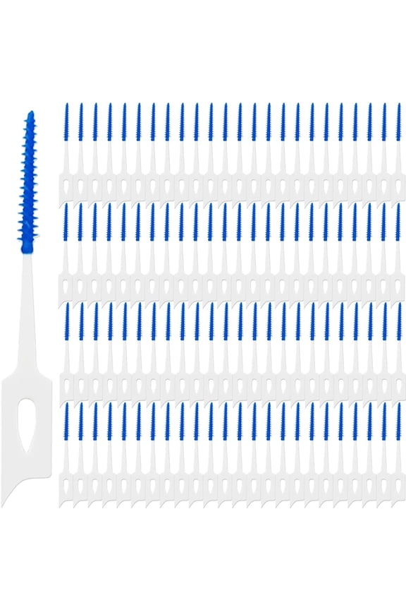 400PCS Dual-Use Interdental Brushes Soft Silicone Dental Picks Toothpicks Between Teeth Brush, Tooth Flossing Brush for Cleaning Orthodontic Wire Toothbrush Clean Tool