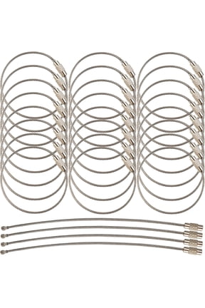 Key Lock Loop Ring Durable Cable Key Rings for Secure Holding