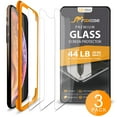 thumbnail image 1 of ROOCASE 3-Pack Screen Protector for iPhone 11 Pro Max / iPhone XS Max, Reinforced Tempered Glass Screen Protector for iPhone 11 Pro Max / iPhone XS Max [Case Friendly], 1 of 7
