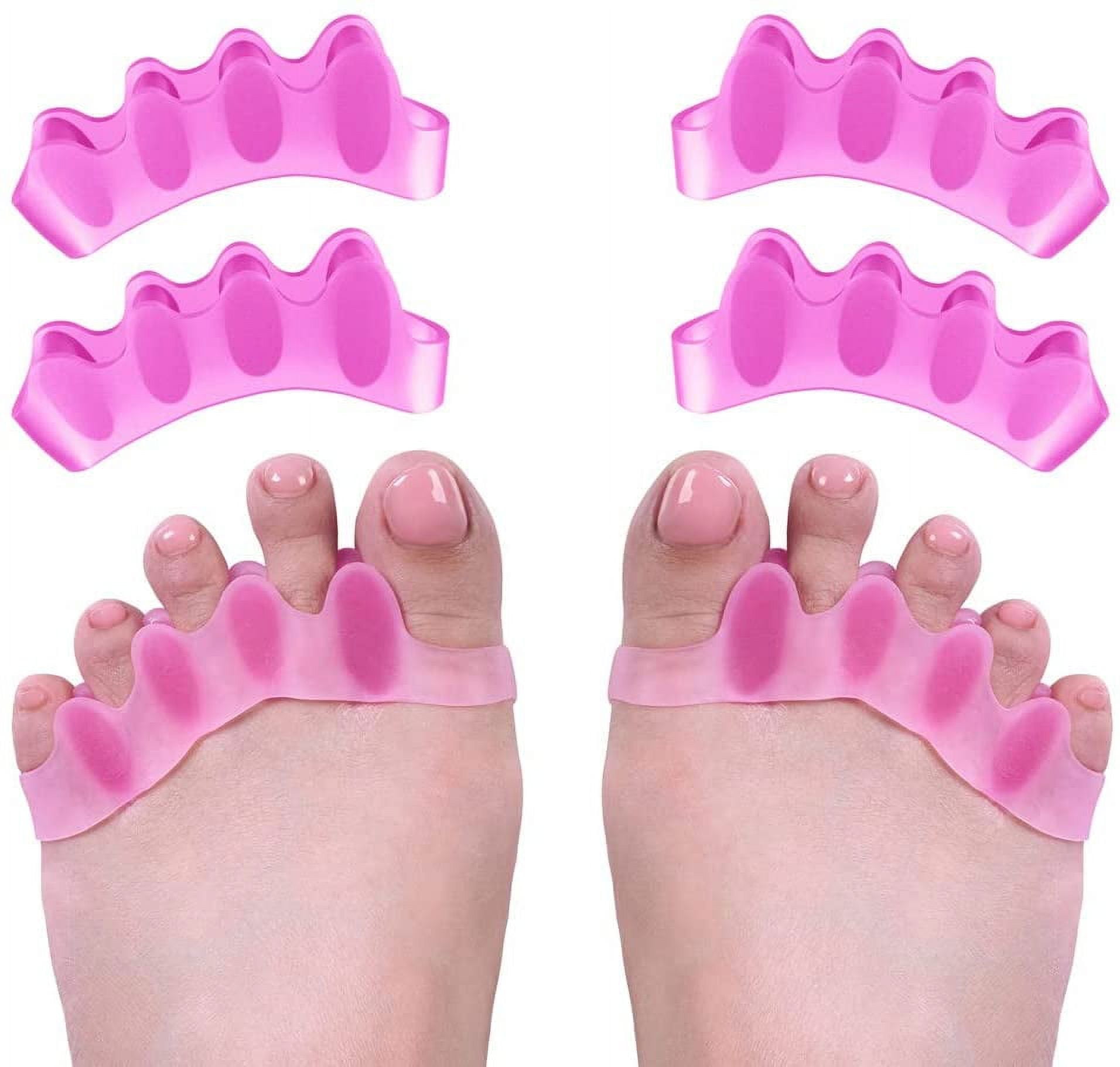 ROOCKE Gel Toe Separator to Correct Bunion (4 PCS),Toe Spacers for Feet