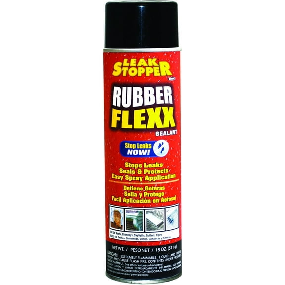 Gardner-Gibson Leak Stopper Roof Patch - Rubberized, Gloss Finish - 18 Oz, Black