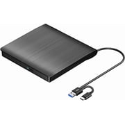 ROOFULL ECD829-Y USB 3.0/USB-C External CD/DVD-RW Optical Drive