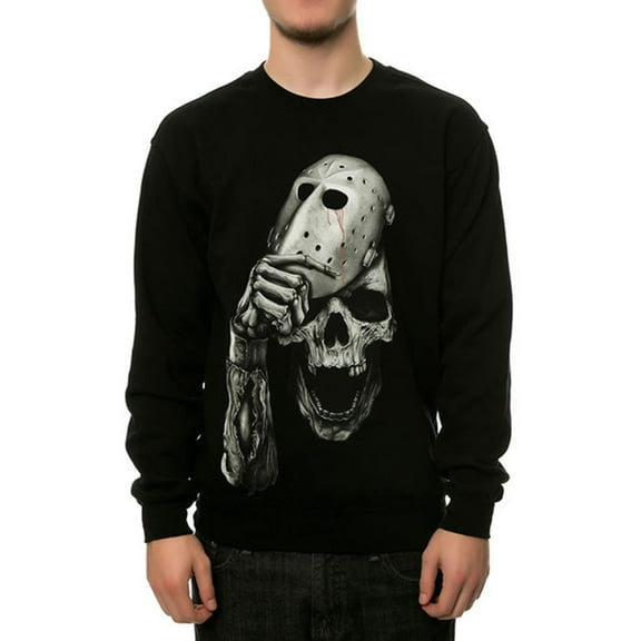 ROOK Mens The Face Mask Sweatshirt, Black, Medium