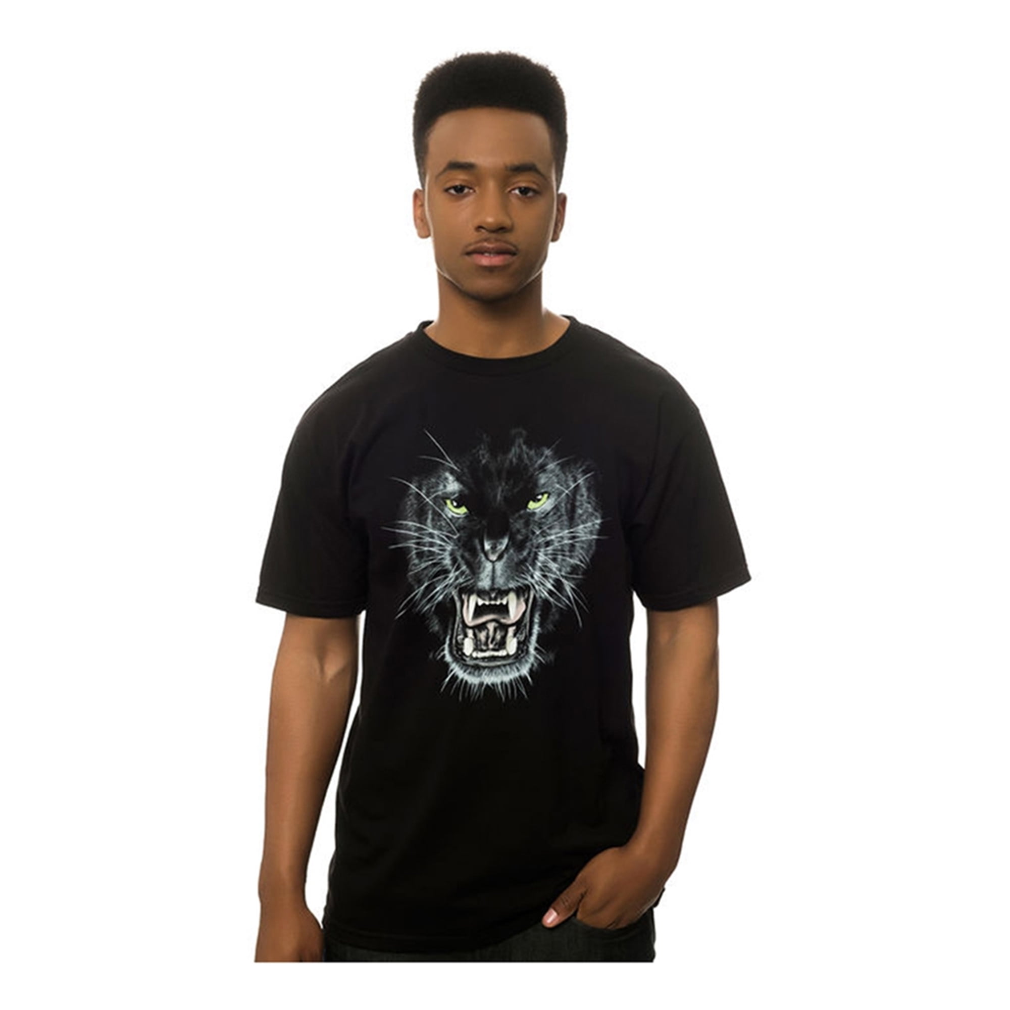 ROOK Mens The Panther Graphic T-Shirt, Black, Medium