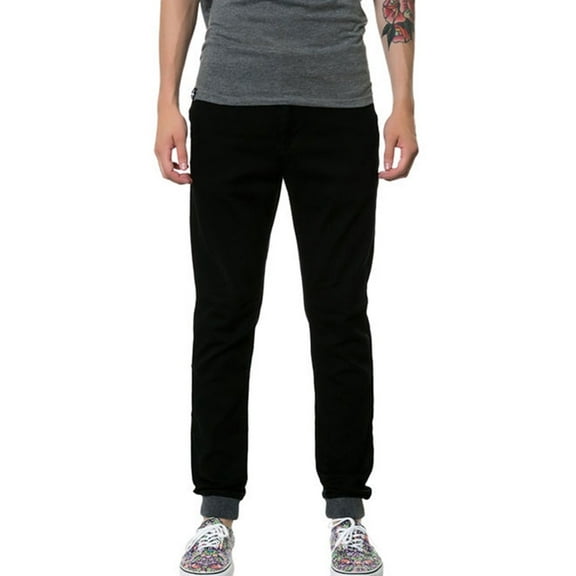 ROOK Mens The Robinson Casual Chino Pants, Black, 32W x 31L