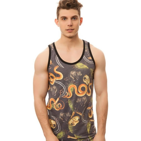 ROOK Mens The Slither Tank Top, Black, Medium