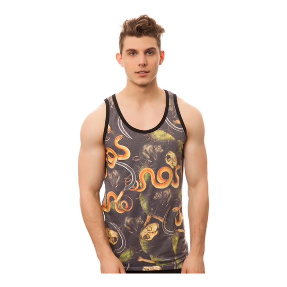 ROOK Mens The Slither Tank Top, Black, XX-Large
