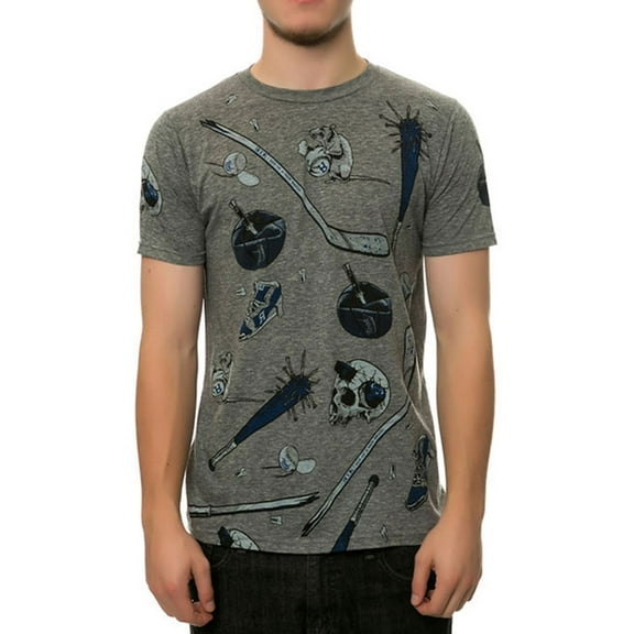 ROOK Mens The Sticks And Stones Graphic T-Shirt, Grey, Large