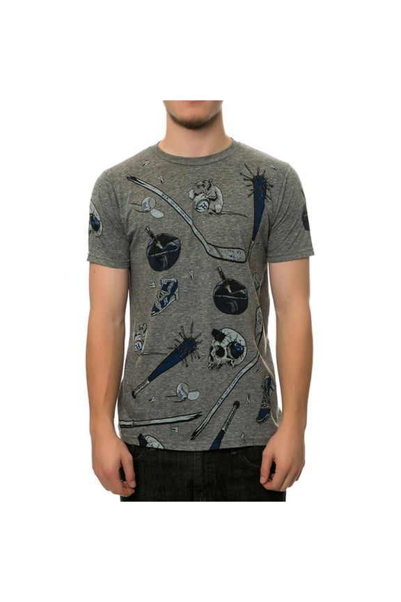 Mens The Sticks And Stones Graphic T-Shirt, Grey, Large