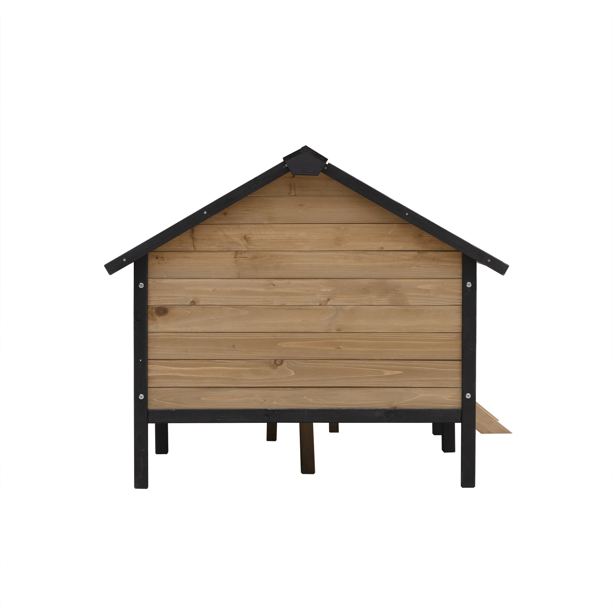 ROOMARK Outdoor Large Wooden Cabin House Style Wooden Dog Kennel with Porch