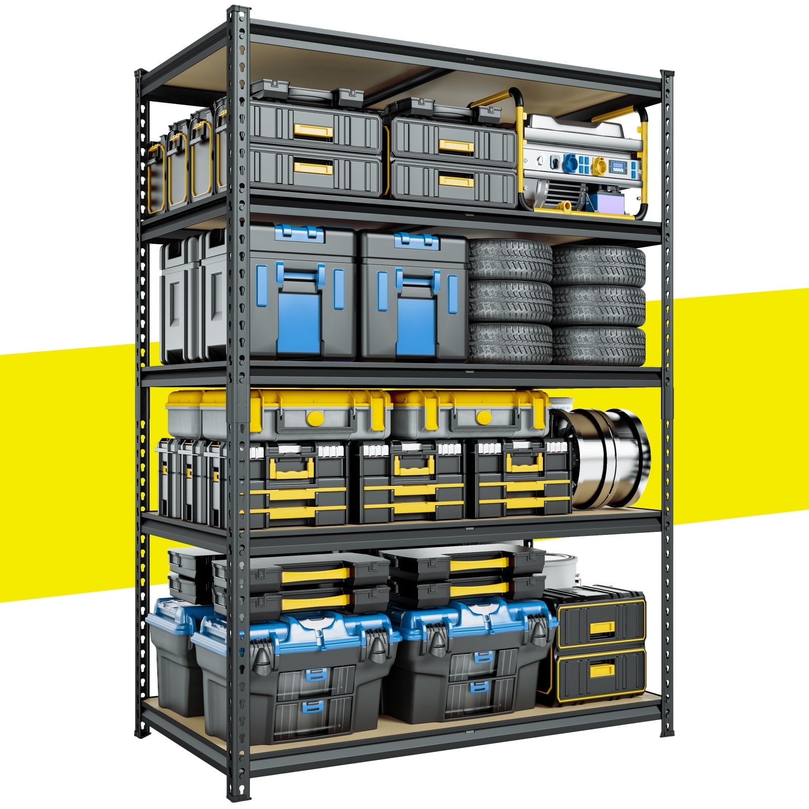 Walmart Racks RoomFave Heavy Duty Garage Shelving Unit, 2200LBS Capacity, 5-Tier ...