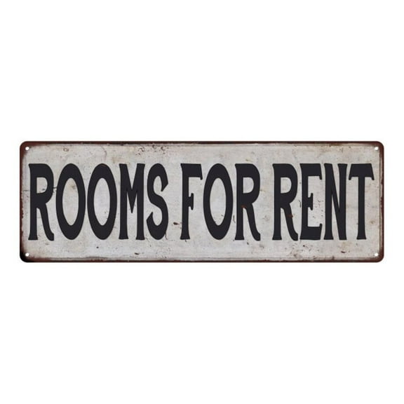 ROOMS FOR RENT Sign, Vintage Looking Boarding House Sign, Chic Retro Bed and Breakfast Decor, Hotel Motel Lodge Size: 4 x 16 Inch