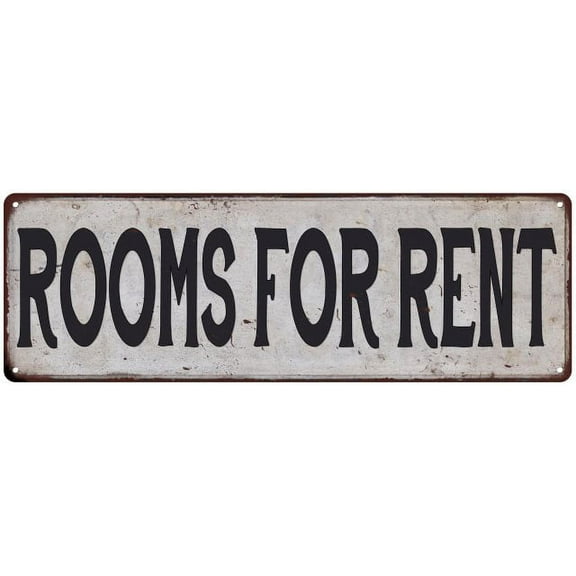 ROOMS FOR RENT Vintage Look Rustic 8x24 Metal Sign Chic Retro 108240035149