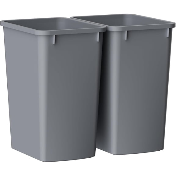 ROOMTEC 35QT Kitchen Trash Can, Lightweight and Sturdy Slim Trash Can, Wastebaskets for Office, Workspace, Kitchen, Bathroom, 2 Packs