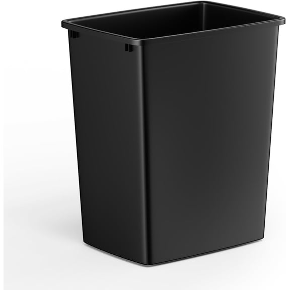 ROOMTEC 35QT Kitchen Trash Can, Sturdy and Lightweight Slim Trash Can, Trash Cans for Kitchen, Workspace, Bathroom, Office, Easy to Clean, 1 Pack, Black