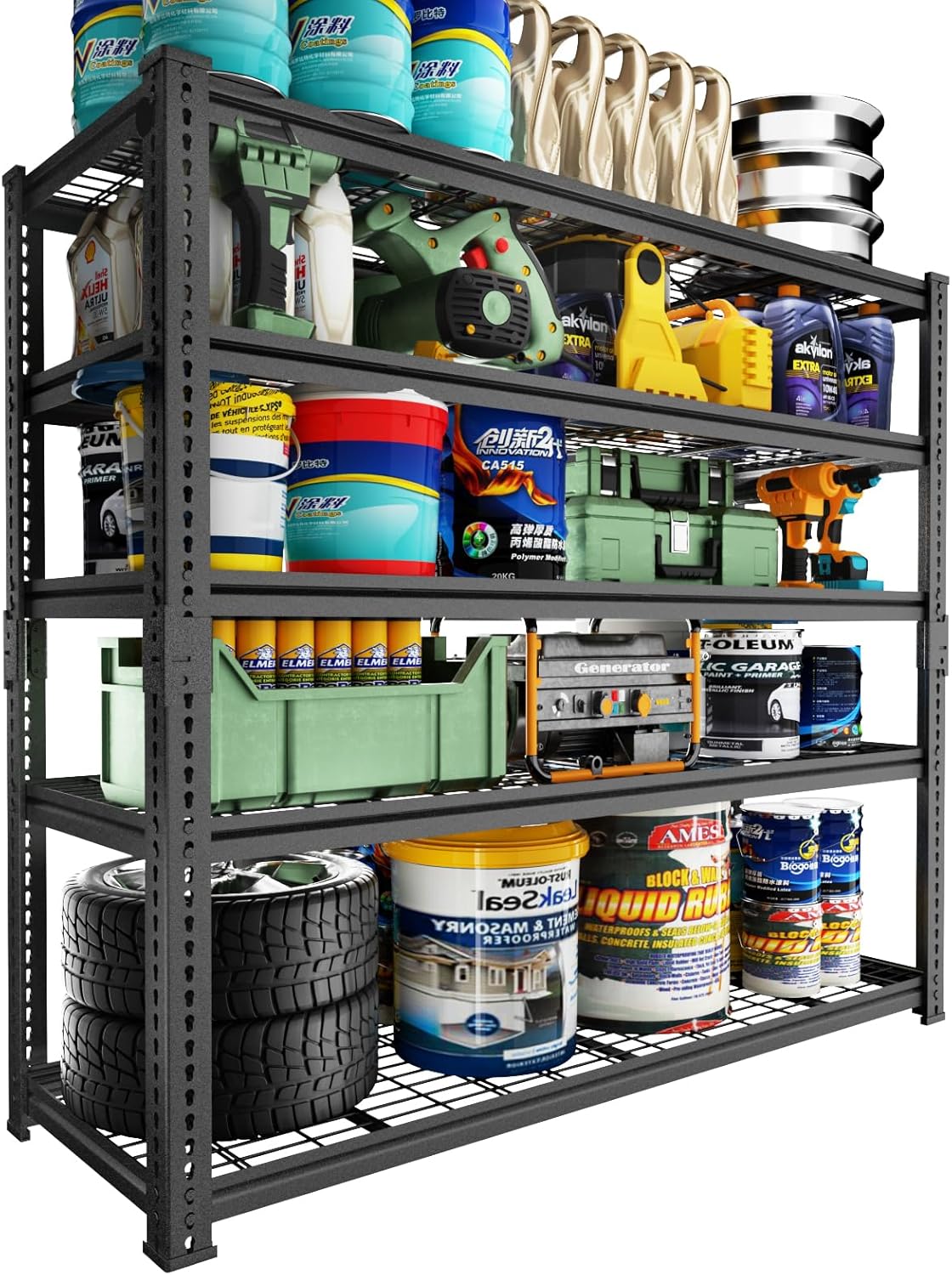 ROOMTEC Garage Shelving, 3300 LBS Capacity Storage Shelves Heavy Duty