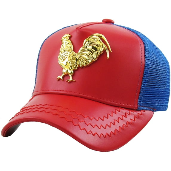 ROOSTER Emblem PU Leather Meshback Snapback