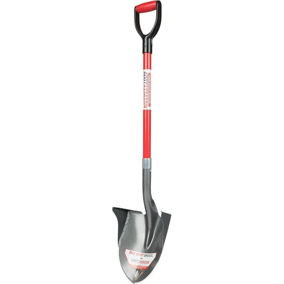 ROOT ASSASSIN One Shot Garden Shovel (43" D-Handle) - Holds More Than The Average Shovel, Back Wings Keep Dirt from Spilling Off The Back, Best for Yard Work, Gardening, Digging, Treasure Hunting